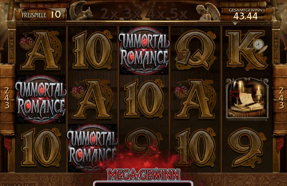Bei Immortal Romance können Sie Mega-Gewinne erzielen