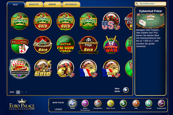 Euro Palace Spiele