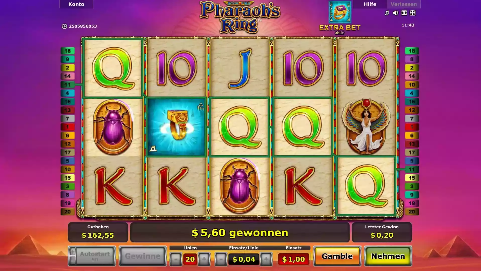 Pharaoh's Ring Novoline